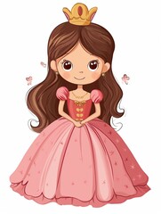 Fototapeta premium Princess in a ball gown and tiara.