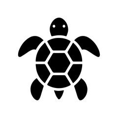 Obraz premium A black and white turtle icon