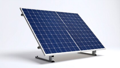 Two solar panels angled on a stand