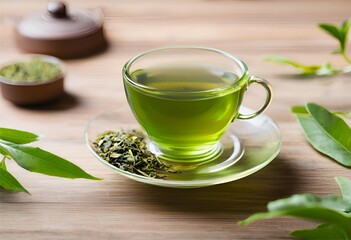 soothing drink made by steeping fresh tea leaves, offering rich aroma and natural health benefits.
