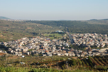 Ciudad de Mas'ade en los Altos del Golán en el norte de Israel