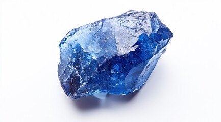 Rough,  faceted,  blue crystal