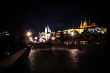 Fototapeta premium Prag bei Nacht