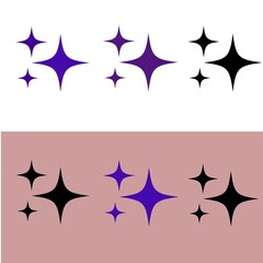 Abstract Starbust Four Point Silhouette Illustration, can be used for business designs, presentation designs or any suitable designs,AI artificial intelligence icon sign