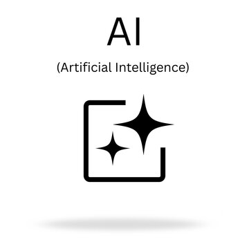  Artificial intelligence AI icon sign . Perfect for UI/UX generative model designs 