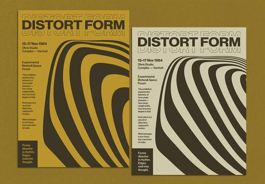 Distorted Wave Event Poster Layout