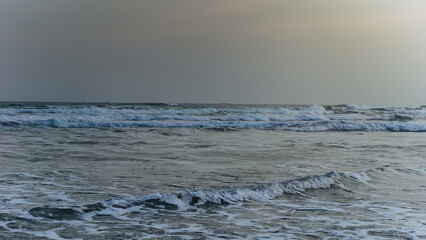 calm sea with evening sky