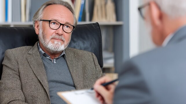 psychologist in session with his patient