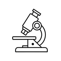 Microscope Icon – Scientific Research, Lab Equipment, Discovery Tool Symbol