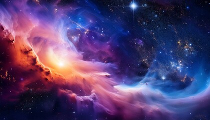 a celestial brushstroke paints the heavens swirling nebulae and cosmic dust forming a divine masterpiece an ethereal and otherworldly scene of breathtaking beauty ethereal cosmos