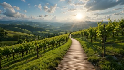 Obraz premium vineyard in the summer