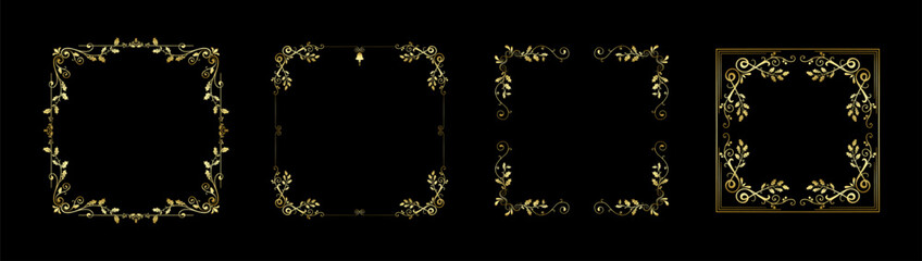 Set of decorative Christmas designs for cards vector