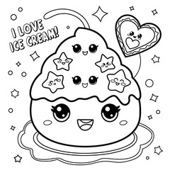 Happy birthday card with a cake