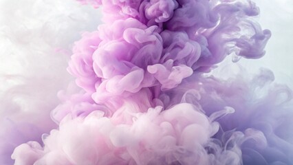 Fototapeta premium Dynamic plumes of rich violet and light purple ink billowing in water, showcasing a stunning interplay of color and movement for artistic and design projects