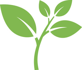 Green sprout growing plant icon