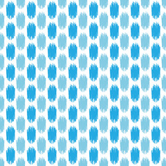Seamless blue dots brush strokes repeat pattern