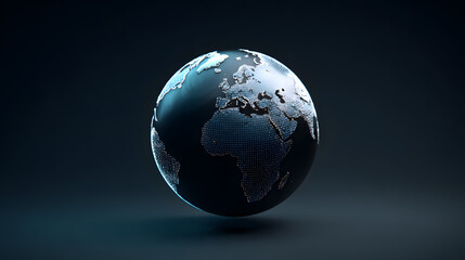 Digital earth globe world map technology network connection abstract design