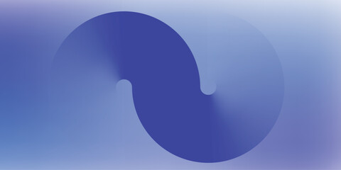 Blue purple abstract swirl resembling a modern yin-yang symbol, with smooth gradient background. A minimalist and elegant design ideal for tech branding, creative art, or digital interfaces.