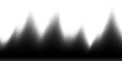 Wavy grain gradient texture. Black stippled flowing line background. Grunge noise dot work...