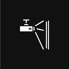 Projector icon logo flat vector design