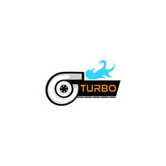 Turbo icon logo flat vector design