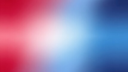Fototapeta premium A vivid abstract pattern features a smooth gradient blending shades of red, white, and blue. The dynamic colors create a striking visual effect reminiscent of a lively atmosphere.