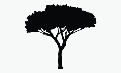 tree silhouette, forest icons, nature shapes