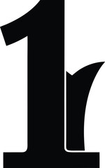 black and white 1 numbers