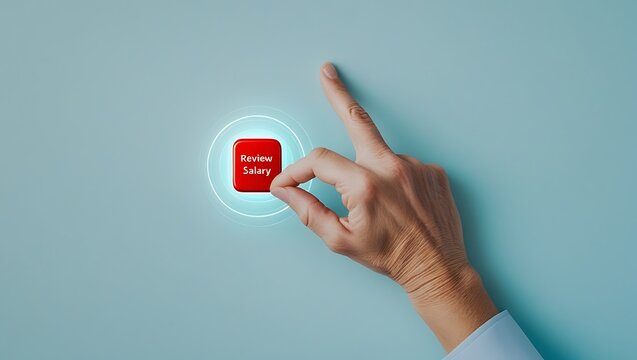 A human finger presses a glowing red alarm button on a light blue wall symbolizing emergency activation and immediate response