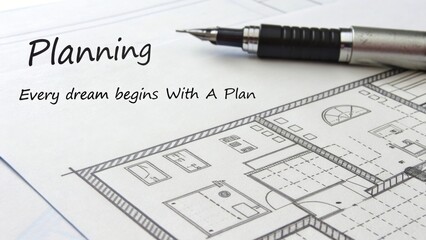 Detailed Architectural Planning and Design Concept with Pen