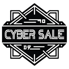 Vector illustration of a black and white abstract background with a business symbol and text