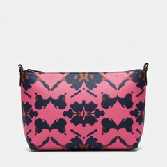 pink handbag isolated on white