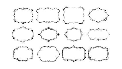 Decorative frames vector collection ornate border design elegant vintage elements
