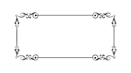 Elegant frame border vector design decorative ornamental vintage flourish art