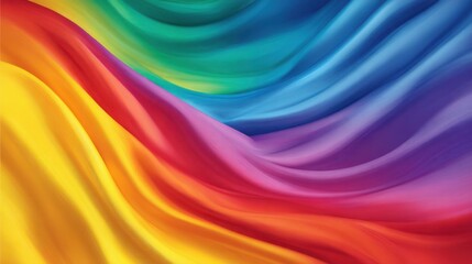Obraz premium Flowing waves of vibrant colors blend beautifully to symbolize diversity and inclusion. The rich hues create a visually engaging and uplifting atmosphere, celebrating unity.