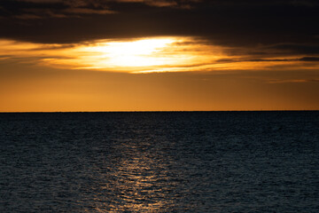 sunrise horizon at Punta Arenas Magallanes