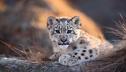 snow leopard cub