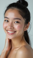 Radiant young woman with a joyful smile