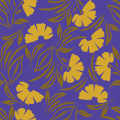 Allover Floral Print design with Beautiful Flower Bunches and attractive background.