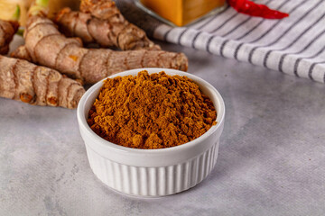 Indian spices - Curry powder heap