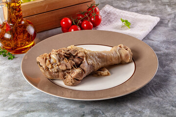 Steamed turkey leg with spices