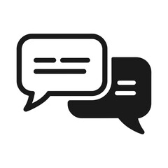 Chat bubble icon. Dialogue, comment, and message vector symbol.