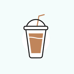 Outline americano coffee drink icon