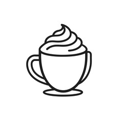 Simple cappuccino drink outline icon