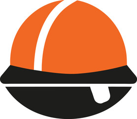  A hard hat on a white background, showcasing its sturdy design and typical use in construction settings.