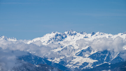Snowy Mountain Landscape at Les Arcs, French Alps