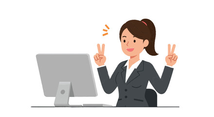 businesswoman with laptop