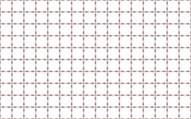 Mini check seamless pattern. Geometric grid background with stylized flowers in minimalist, folk style for textile,  stationery