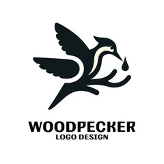 Woodpecker Vector Logo Design