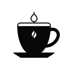 Tea cup silhouette icon design